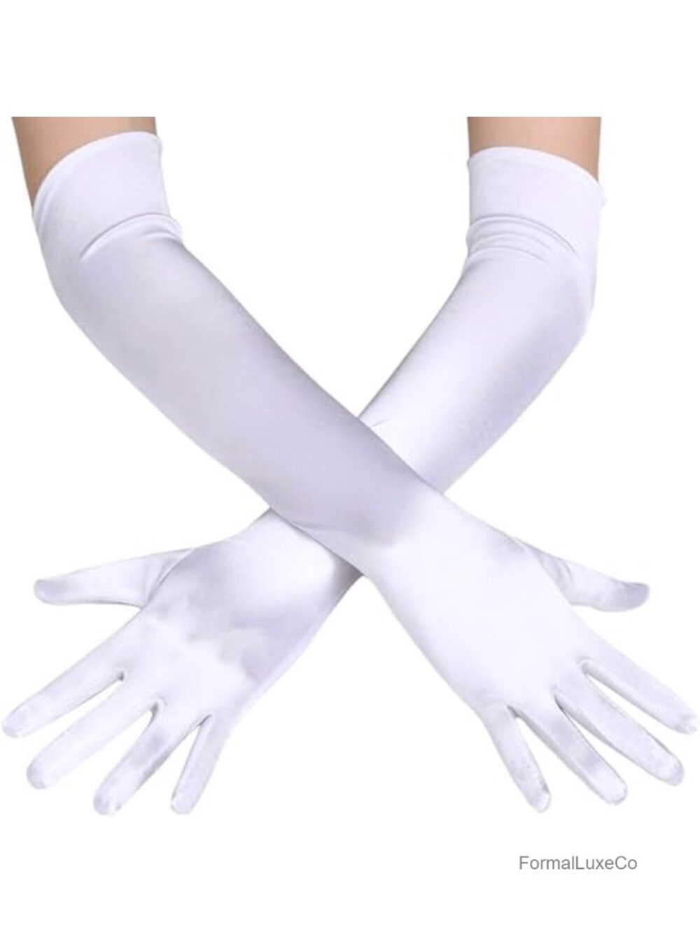 Women's Satin Elbow Length Gloves for Wedding Prom Formal Costume Opera